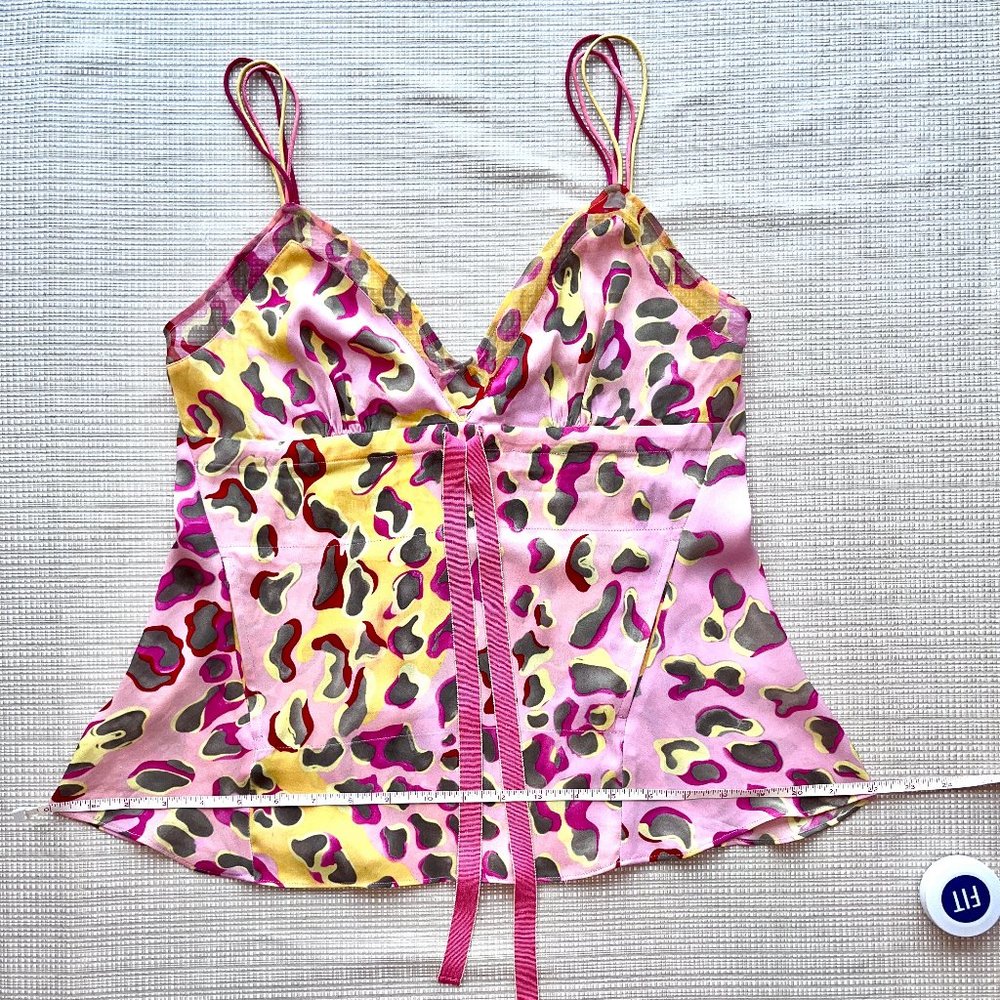 Vintage Babydoll Lace Trim Cami Diane von Furstenberg Silk Ladylike Femi… - Picture 9 of 15